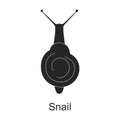 Snail vector black icon. Vector illustration pest insect snail on white background. Isolated black illustration icon of Royalty Free Stock Photo