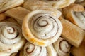 snails with cinnamon from puff pastry. homemade cakes