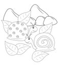 Snails coloring page