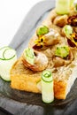 Snails with garlic and cheese side view Royalty Free Stock Photo