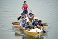 Snake Boat Rowers Royalty Free Stock Photo