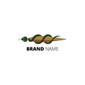 Snake brush logo template design