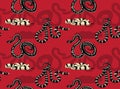 Snake California Kingsnake Cartoon Background Seamless Wallpaper