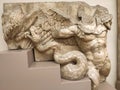 Snake carved in antique sculpture