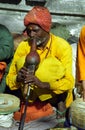 Snake charmer, Pashupatinath, Nepal Royalty Free Stock Photo