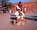 Snake charmer by the Red Fort, Delhi.