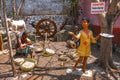 Snake charmer, sculpture museum, Kaneri Math, Kolhapur, Maharashtra Royalty Free Stock Photo