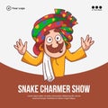 Banner design of snake charmer show Royalty Free Stock Photo