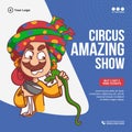 Banner design of circus amazing show Royalty Free Stock Photo