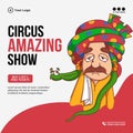 Banner design of circus amazing show Royalty Free Stock Photo
