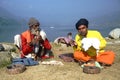 Snake charmers in Nepal Royalty Free Stock Photo