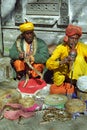 Snake charmers, Pashupatinath, Nepal Royalty Free Stock Photo