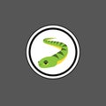 Snake cirlce icon sign logo