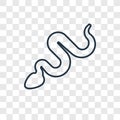 Snake concept vector linear icon isolated on transparent background, Snake concept transparency logo in outline style