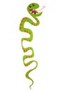 Cute baby snake cartoon illustration Royalty Free Stock Photo