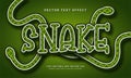 Snake 3d text style effect themed wild life Royalty Free Stock Photo