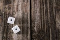 Snake Eyes - Dice on Wood Table Background Royalty Free Stock Photo