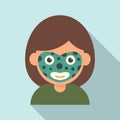 Snake face painting icon flat vector. Kid mask