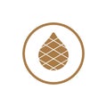 Snake fruit logo vector, salak or zalacca icon design