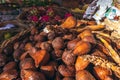 Snake fruit Salacca on sale on a local organic food and fruits market. Bali island. Royalty Free Stock Photo