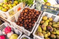 Snake fruit Salacca on sale on a local organic food and fruits market. Bali island. Royalty Free Stock Photo