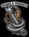 Snake with hold the wrench