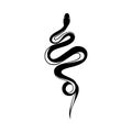 The snake icon. A black silhouette of a snake with its tongue sticking out. A viper in a beautiful pose.