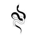 The snake icon. A black silhouette of a snake with its tongue sticking out. A viper in a beautiful pose.