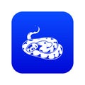 Snake icon blue vector Royalty Free Stock Photo