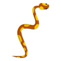 Snake icon, cartoon style