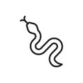 Snake icon Flat line illustration Royalty Free Stock Photo