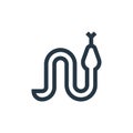 snake icon vector from morocco concept. Thin line illustration of snake editable stroke. snake linear sign for use on web and