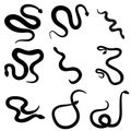 Snake icon vector set. cobra illustration sign collection. anaconda symbol.