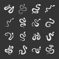 Snake icons set grey vector Royalty Free Stock Photo