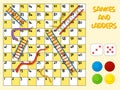 A snake ladder board game