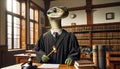 Snake Lawyer in Courtroom