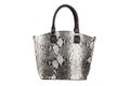 Snake leather elegant women bag. Fashionable female handbag, isolated