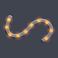 Snake led strip lights icon, cartoon style