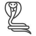 Snake line icon. Reptile vector illustration isolated on white. Animal outline style design, designed for web and app