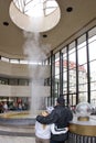 Snake mineral water pavilion in spa town Karlovy Vary, West Bohemia, Czech republic. Royalty Free Stock Photo