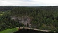 Snake Mountain Lahdenpohja in Ladoga lake Karelia. Big rock in green forest