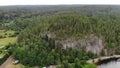 Snake Mountain Lahdenpohja in Ladoga lake Karelia. Big rock in green forest