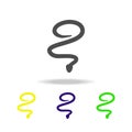 snake multicolored icons. Element of snake multicolored icons Can be used for web, logo, mobile app, UI, UX Royalty Free Stock Photo