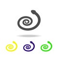 snake multicolored icons. Element of snake multicolored icons Can be used for web, logo, mobile app, UI, UX Royalty Free Stock Photo