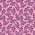 Snake pattern. Pink Halloween Gothic pattern with magical snakes.