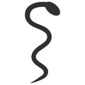 Snake Raster Icon Flat Illustration