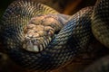 Snake rest time lying on a branch