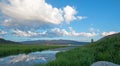 Snake River in the morning under clouds in Alpine Wyoming Royalty Free Stock Photo