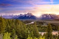 Snake River Overlook in Grand Teton National Park WY USA Royalty Free Stock Photo