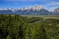 Snake River Overlook of the Grand Tetons Royalty Free Stock Photo